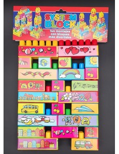 BOLSA CON 24 SYSTEM BLOCK DECORADOS