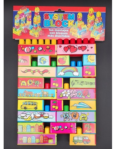 BOLSA CON 24 SYSTEM BLOCK DECORADOS