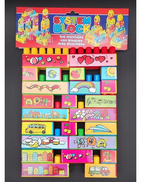 BOLSA CON 24 SYSTEM BLOCK DECORADOS