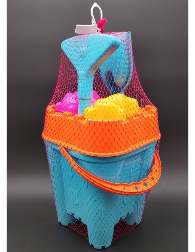 CUBO CASTILLO CUADRADO CRIBA + PALA + RASTRILLO + 2 MOLDES