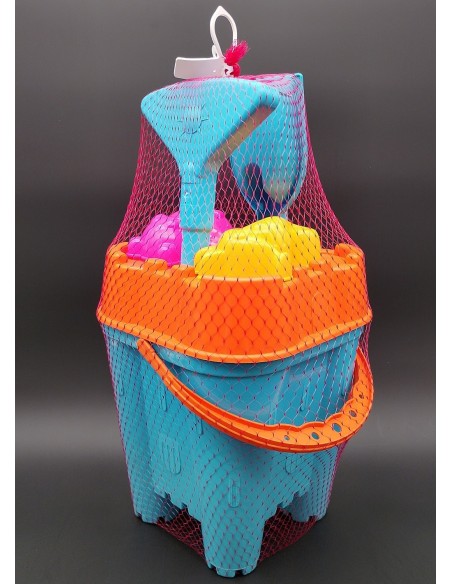 CUBO CASTILLO CUADRADO CRIBA + PALA + RASTRILLO + 2 MOLDES