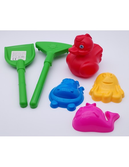 PATO CON PALA + RASTRILLO + 3 MOLDES