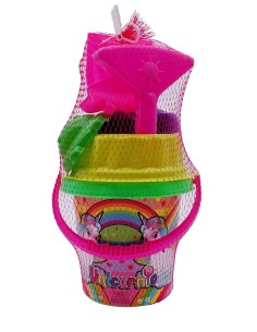 CUBO 19 UNICORNIO CRIBA + PALA + RASTRILLO + 2 MOLDES